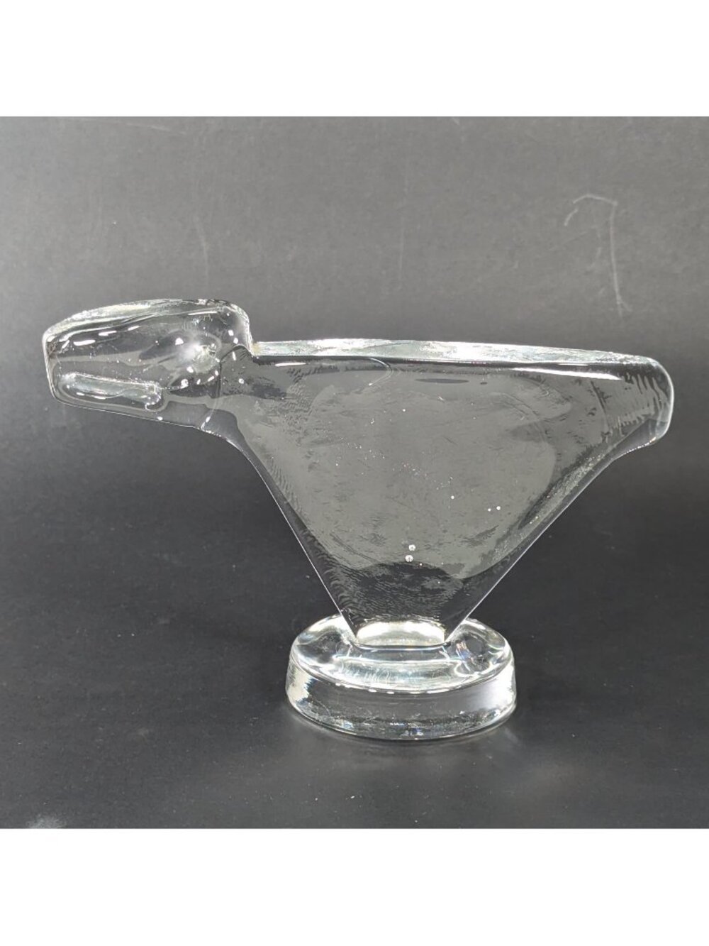 Erik Höglund Boda Glass Abstract Polar Bear Sculpture: Mid-Century Modernist Art